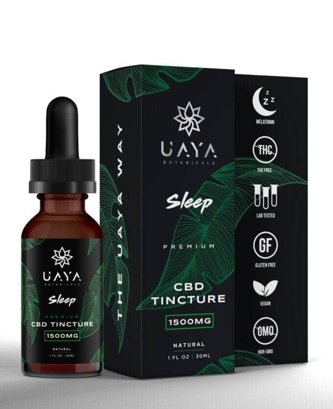 Uaya Botanicals SLEEP CBD Tincture (THC FREE) 1500mg