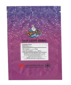 Sticky Icky Sour Grape Bombs 150mg