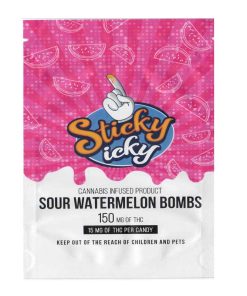Sticky Icky Sour Watermelon Bombs 150mg